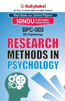Paperback BPC-003 Research Methods in Psychology Book