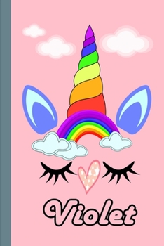 Violet: Personalized Unicorn Sketchbook For Girls With Pink Name: Violet: Personalized Unicorn Sketchbook For Girls With Pink Name Doodle, Sketch, Create!