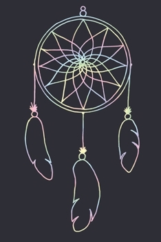 Grand Fantasy Designs - Notes: Indian Rainbow Dreamcatcher - Notebook 6x9 dot grid
