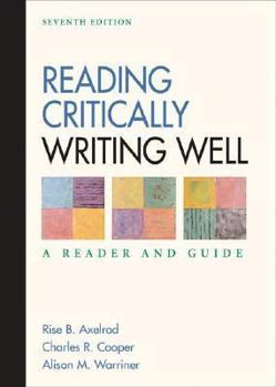 Paperback Reading Critically, Writing Well: A Reader and Guide Book