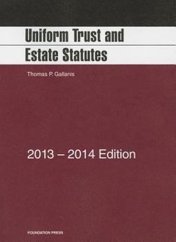 Paperback Uniform Trust and Estate Statutes Book