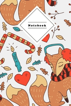 Composition Notebook: Journal Notepad for under $8 | 120 Sheets Dot Graph Paper | Perfect for School, Work, Students, Teacher | Cute Christmas Fox Coverdesign