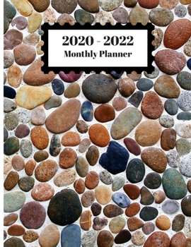 Paperback 2020-2022 Monthly Planner: Colorful Tile Stone Rock Closeup Texture Design Cover 2 Year Planner Appointment Calendar Organizer And Journal Notebo Book