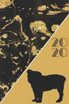 2020: 2020 Sunday Start Monthly Calendar and Organizer | Pug Gift for Women