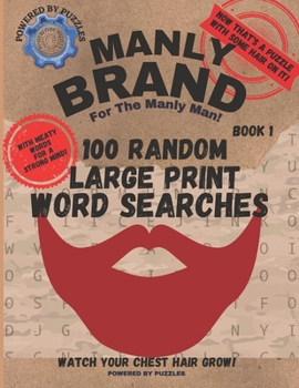 Paperback Manly Brand Puzzles: Large Print Word Search [Large Print] Book