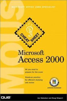 Paperback Microsoft Access 2000: MOUS Cheat Sheet Book