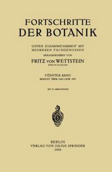 Paperback Fortschritte Der Botanik: Fünfter Band [German] Book