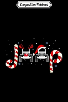 Composition Notebook: Jeeps Christmas Santa Claus And Reindeer Gift  Journal/Notebook Blank Lined Ruled 6x9 100 Pages