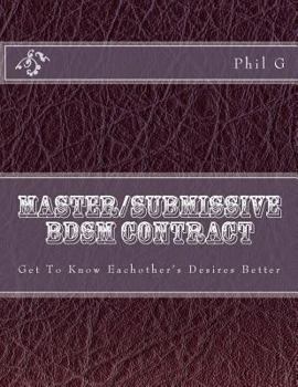 Paperback Master/submissive BDSM Contract Book