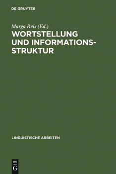 Hardcover Wortstellung und Informationsstruktur [German] Book