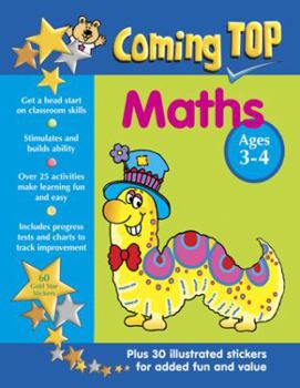 Paperback Coming Top Maths Ages 3-4: Get a Head Start on Classroom Skills - With Stickers! Book