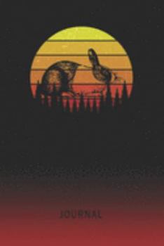 Journal: Blank Rabbit Personal Writing Diary | Old School Retro Vintage Sunset 80s Cover | Daily Journalism Diaries for Journalists & Writers | ... Set Goals & Write about your Life & Interests