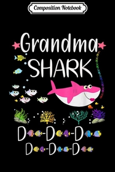 Paperback Composition Notebook: Grandma Shark Doo Doo Matching Family Shark s Journal/Notebook Blank Lined Ruled 6x9 100 Pages Book