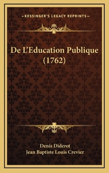 Hardcover De L'Education Publique (1762) [French] Book