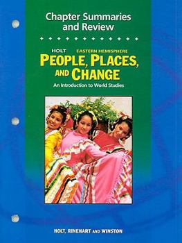 Paperback Holt Eastern Hemisphere People, Places, and Change Chapter Summaries and Review: An Introduction to World Studies Book
