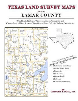 Paperback Texas Land Survey Maps for Lamar County Book