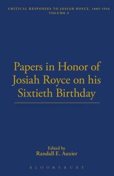 Hardcover Papers in Honor of Josiah Royce Book