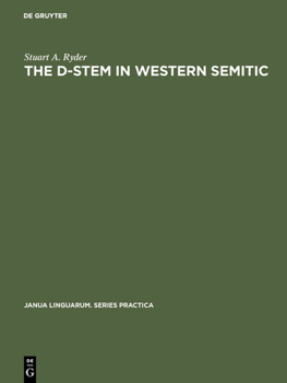 Hardcover The D-Stem in Western Semitic Book