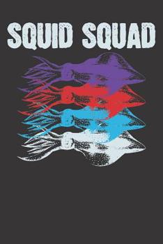 Paperback Notebook: College Ruled 6x9 120 Pages Squid Squad Marine Biologist Teacher Ocean Book