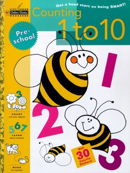 Paperback Counting 1 to 10, Grade Preschool [With 30 Stickers] Book