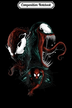 Paperback Composition Notebook: Marvel Spider-Man Venom and Carnage Graphic Journal/Notebook Blank Lined Ruled 6x9 100 Pages Book