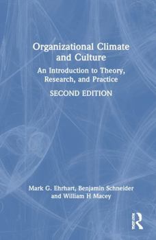 Hardcover Organizational Climate and Culture: An Introduction to Theory, Research, and Practice Book