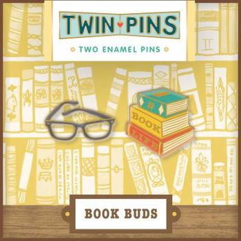 Misc. Supplies Book Buds Twin Pins: Two Enamel Pins Book