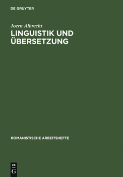 Hardcover Linguistik Und Übersetzung [German] Book