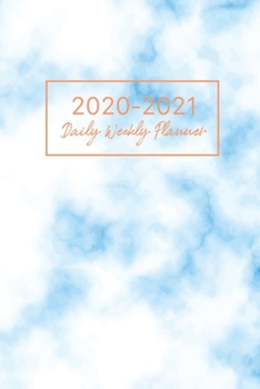 2020-2021 Daily Weekly Planner: Colourful Marble Cover, Two Year Jan 1, 2020 to Dec 31 2021 Daily Weekly Monthly Academic Schedule Logbook Agenda Planner For The Next Two Years, 24 Month with Holiday,