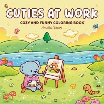 Paperback Cuties At Work: Coloring Book for Adults and Teens Featuring Cute Animal Characters Doing Their Best at Work Book