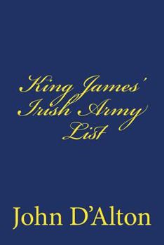 Paperback King James' Irish Army List Book