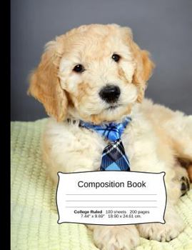 Paperback Goldendoodle Composition Notebook: A College Ruled Exercise Book for Writing and Journaling Book
