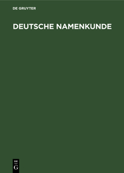 Hardcover Deutsche Namenkunde [German] Book