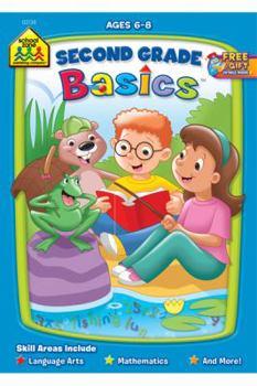 Paperback School Zone Second Grade Basics Workbook: 32 Pages, 1st Grade, 2nd Grade, Parts of Speech, Punctuation, Addition, Subtraction, Ages 6 to 8 Book