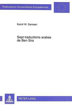 Sept Traductions Arabes de Ben Sira