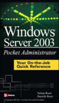 Paperback Windows Server 2003 Pocket Administrator Book