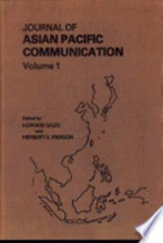 Hardcover Journal of Asian Pacific Communication Vol.1 Book