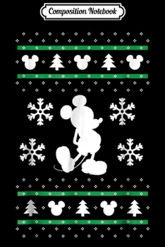 Paperback Composition Notebook: Disney Mickey Mouse Christmas Sweater Print Journal/Notebook Blank Lined Ruled 6x9 100 Pages Book