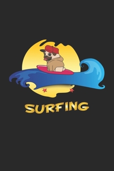 Paperback Surfing: Monatsplaner, Termin-Kalender - Geschenk-Idee f?r Mops & Surfing Fans - A5 - 120 Seiten Book