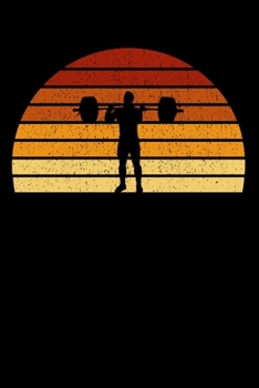 Gewichtheber Notizbuch: A5 Liniert 108 Seiten - Vintage Sonne Gewichtheben Notizheft - Geschenk f�r Gewichtheber