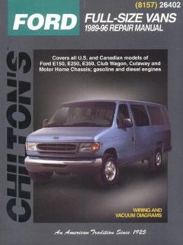 Paperback Ford Full-Size Vans, 1989-96 Book