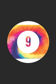 Tie Dye Billiards Notebook - Sports Gift for Billiards Player - Billiards Journal - Billiards Diary: Medium College-Ruled Journey Diary, 110 page, Lined, 6x9 (15.2 x 22.9 cm)