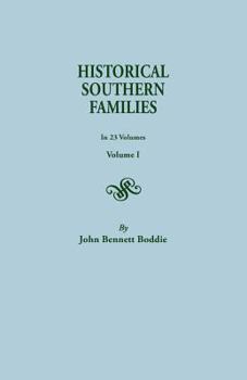 Paperback Historical Southern Families. in 23 Volumes. Volume I Book