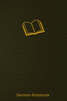 Paperback Sermon Notebook: A Sermon Notes Journal to Record and Reflect on the Word of God; Dark Brown Leather-Patterned (not actual leather) Book