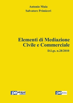 Paperback Elementi di Mediazione Civile e Commerciale [Italian] Book