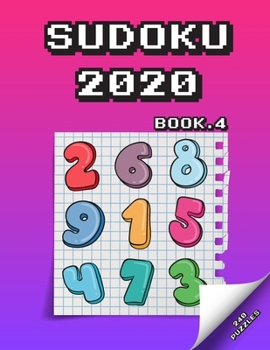 Paperback Sudoku 2020: page a day sudoku puzzles for the 2020 easy to hard Book.4 Book
