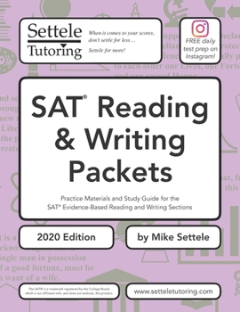 Paperback SAT Reading & Writing Packets (2020 Edition): Practice Materials and Study Guide for the SAT Evidence-Based Reading and Writing Sections Book