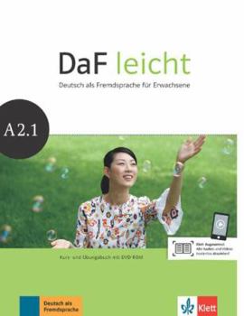 Paperback DaF leicht a2.1, libro del alumno y libro de ejercicios + dvd-rom [French] Book