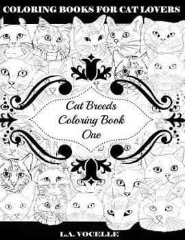 Paperback Cat Breeds Coloring Book One Book