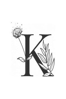 K: monogram initial Letter K - Personalized Initial Monogram Letter K  College Ruled Notebook - 6 x 9 inch Pocket Size: Cute Alphabet Vintage ...